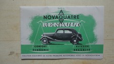 BROCHURE FASCICULE AFFICHE NOVAQUATRE RENAULT 1938