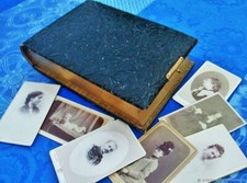 Album photo ancien Fleurs  XIX siècle Art Nouveau  Antique photo album Fleurs  X