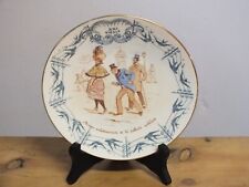 Assiette polychrome Lunéville, série XXè siècle, publicité ambulante