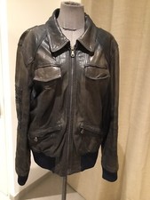 Tres beau blouson cuir d agneau patiné Dolce & Gabbana 54 authentique 