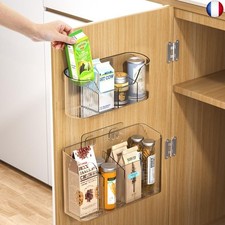 HQahnekme 2 pièces Armoires de Cuisine Porte Boîte de Rangement,Adhésive Boîte d