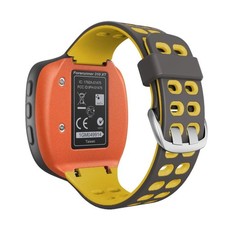 Pour Garmin Forerunner 310XT bracelet de montre bicolore en silicone (Grey Yel