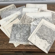 Lot De 13 Cartes D État Major