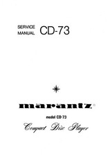 Manuel De Service Pour Marantz CD 73