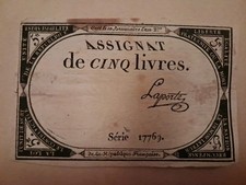 Billet ASSIGNAT 5 LIVRES