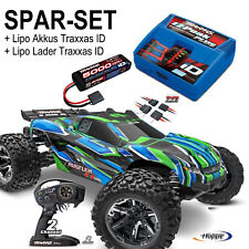 Traxxas Rustler 4x4 Vxl Vert Rtr + 1x 3S 5000 MAH Akku Et Id Chargeur Traxxas