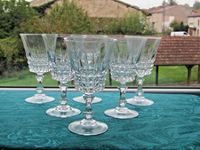6 verres a vin rouge cristal