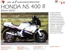 Fiche moto honda 400 r - 400, (