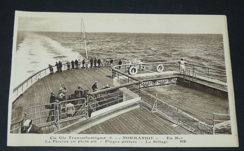 Cpa 1936 paquebot normandie - cpa,