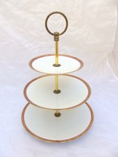 Présentoir Gâteaux 3 étages Serviteur LIMOGES filet doré Empire Ancien Pastry 