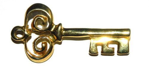 Superbe broche vintage clé - broche,
