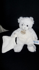 doudou peluche ours ourson Flocons marron chiné mouchoir blanc BABY NAT 2 dispo
