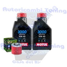 Set Entretien Huile Motul 3000 10W40 + Filtre pour Yamaha XV250 A 1991>1995