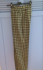 PROMOD City Wear "PANTALON" taille 40 - Écossais Noir/Écru - VINTAGE ANNÉES 80