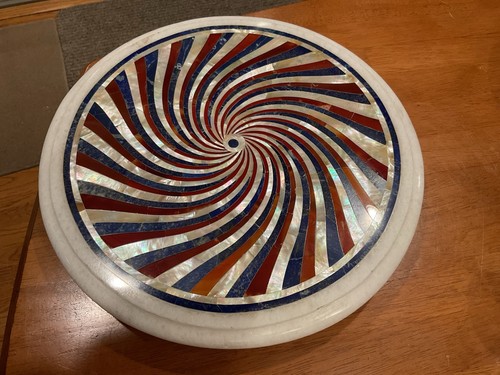 Round marble table top - 13”,