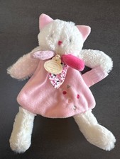Doudou et Compagnie chat cat catze rose cerise gommettes petit doudou rose blanc