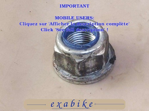 Ecrou axe roue arriere - de,