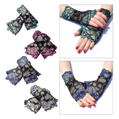 Gants sans doigts crème
