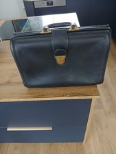 Cartable / serviette / porte-document en cuir vintage style docteur