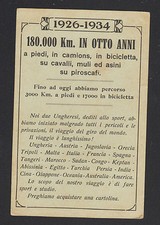 GLOBE TROTTEUR / 180.000 Km AUTOUR DU MONDE / Carte de Visite 1926-1934