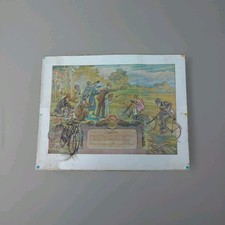 Ancienne Affiche diplôme du plus vieux vélo Peugeot 1921, vélo de 1905