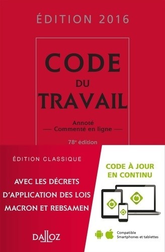 Code travail 2016 - du,