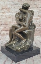 Rodin Le Bisou Pure Bronze Statue Sans Réserve Famous Popular Sculpture