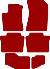 Basic Tapis de sol pour Renault Espace VI E-Tech HEV 2023-... 7 places Rouge ens