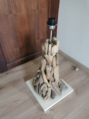 Pied lampe bois flotté - pied, en