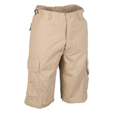 Mil-Tec Short Bermuda Style Militaire Américain Homme Ripstop Kaki Pré-Lavé
