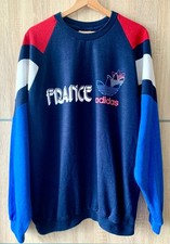 sweatshirt training football France FFF vintage adidas ventex L 1988 80s