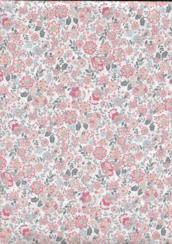 Tissu voile coton - tissu, fleurs