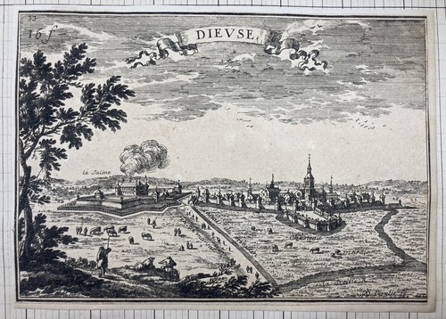 Gravure carte vue - gravure, dieuze
