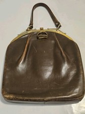Magnifique Ancien Sac Vintage En Cuir