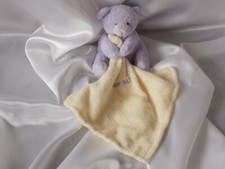 Doudou ours mauve (violet) et son mouchoir, Baby Nat, (Babynat)