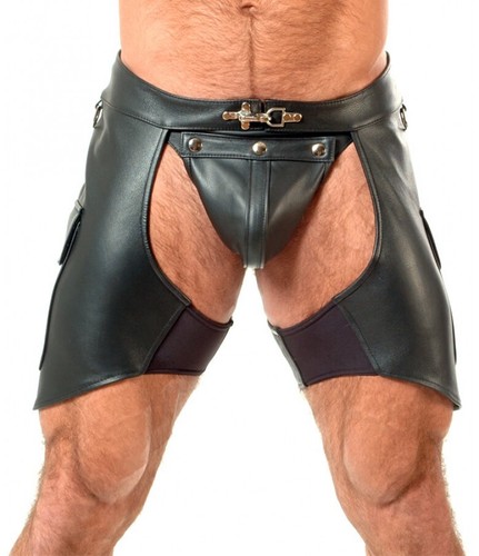 Men real leather chaps - men's,