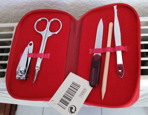 Trousse manucure cuir - manucure ,