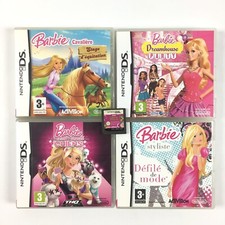 Lot 5 Jeu Nintendo DS Spécial Barbie / Cavalière, Styliste, Princesse, Chiens...