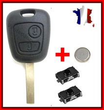 Coque Plip Télécommande Clé Pour CITROEN C1 C2 C3 C4 C5 + 2 Switch Bouton + Pile