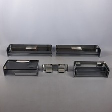 Set De Salle de Bain Design Veca Verre Fumées’ Métal Chrome Moderne Ans ‘70