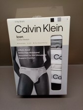 Calvin Klein Men 3 SLIPS  Briefs Icon Cotton Stretch TAILLE M