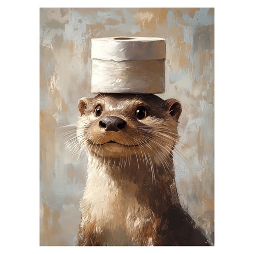 Affiche humoristique loutre - humoristique, |