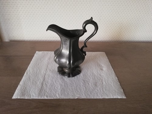 Verseuse pot lait etain - a,