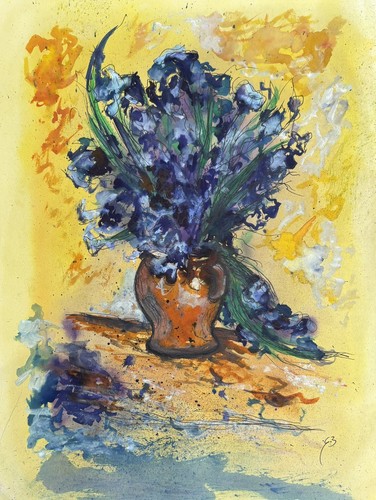 Iris encre aquarelle et - iris,