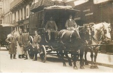 HAUTS DE SEINE  LEVALLOIS PERRET ( carte photo) Attelage Maison OLIDA expediti