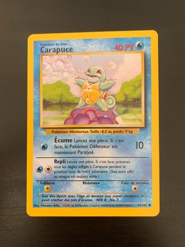 Carte pokémon carapuce - carte,