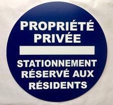 panneau PROPRIÉTÉ PRIVÉE