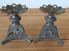 Paire de bases de bougeoirs chandeliers anciens