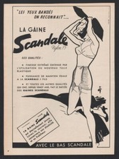 publicite 1952 sous vetement SCANDALE lingerie gaine bas pin up René GRUAU