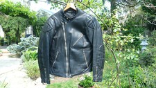 Blouson moto style perfecto vintage, taille M, parfait état, peausserie vachette